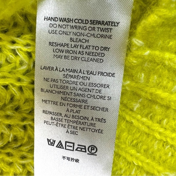 Anthropologie Honore Chunky Knit Shawl Collar Wool Relaxed Sweater In Size XS - Picture 6 of 9